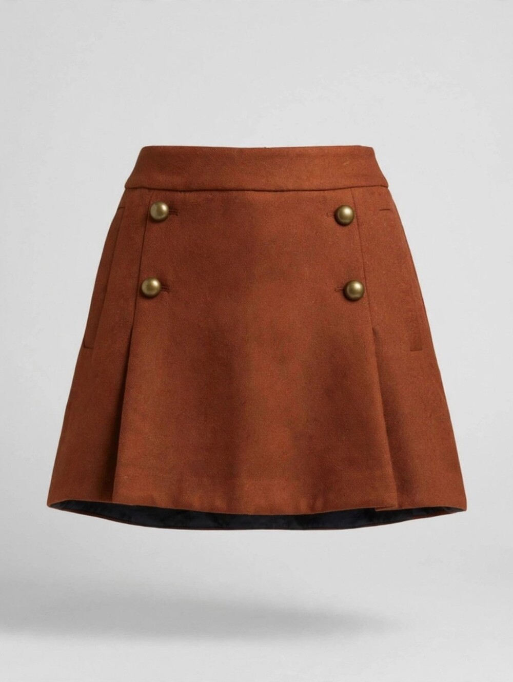 Express Burnt Orange Skater Skirt